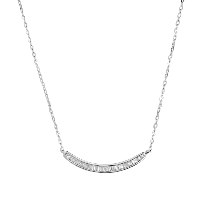 K18WG ダイヤモンド ネックレス ホワイトゴールド