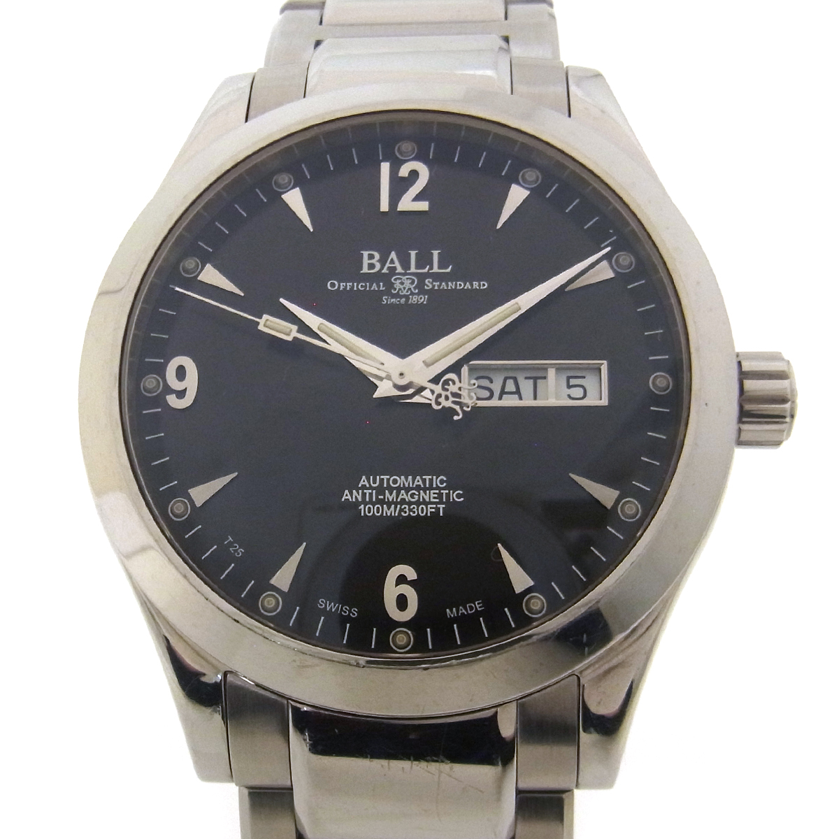 ボールウォッチ(BALL) エンジニアⅡ オハイオ NM2026C メンズ腕時計 SS 黒文字盤