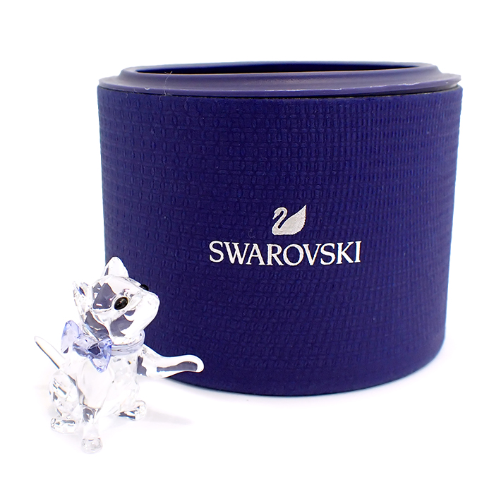 スワロフスキー(SWAROVSKI) 子ねこ 箱付き ガラス 置物