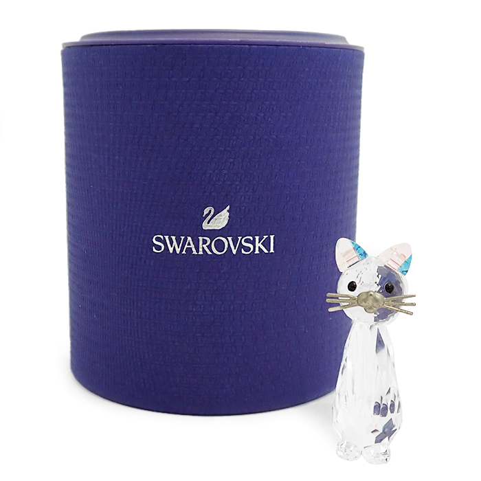 スワロフスキー(SWAROVSKI) レプリカネコ 箱付き ガラス 置物