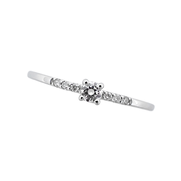 Pt950 ダイヤモンド 指輪 10号 シンリング シルバーカラー