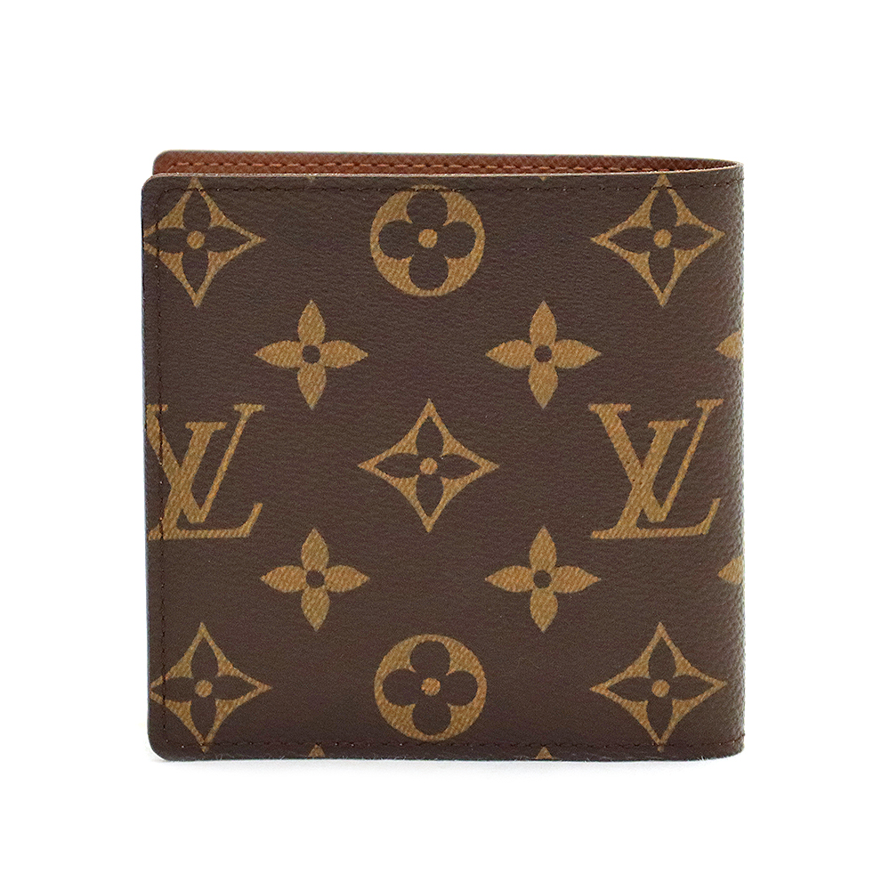 【LOUIS VUITTON】ルイヴィトン ポルトフォイユマルコ 二つ折り財布 モノグラム ブラウン M61675 CA1023/ko00315kw