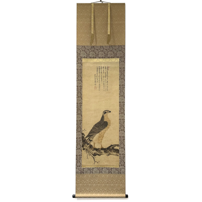 土岐頼芸(ときよりのり) 「鷹図」 掛軸 春雨寺所蔵 日本画 原寸 復製 フランクリン画廊