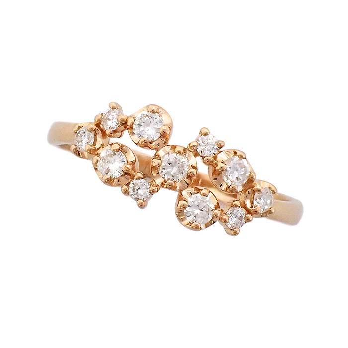 K18PG ダイヤモンド 指輪 12号 ピンクゴールド