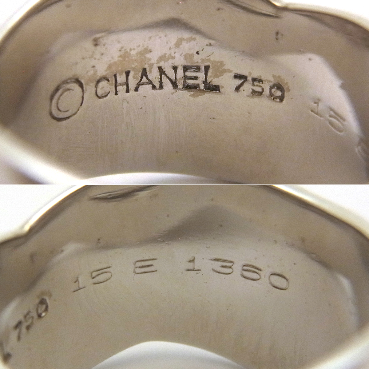 シャネル(CHANEL) 750WG ダイヤボルディックリング 指輪 約10号 シルバーカラー