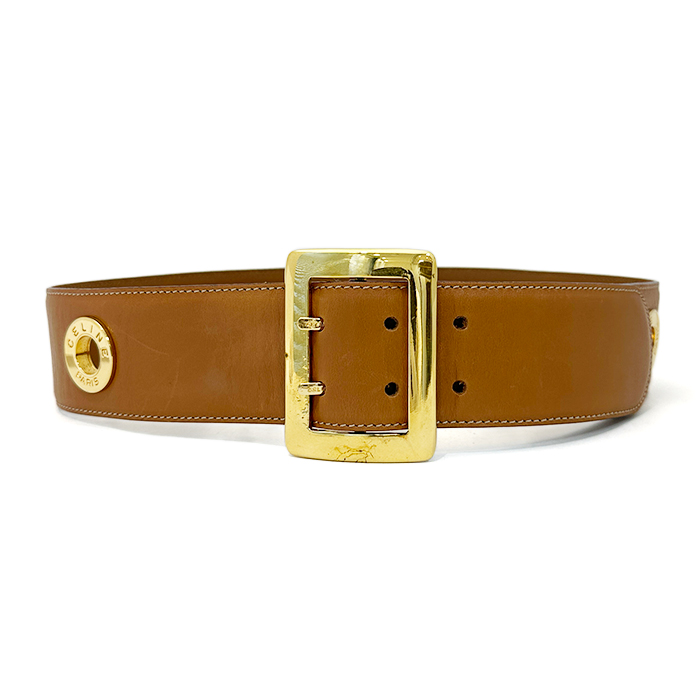 セリーヌ(CELINE) ベルト ヴィンテージ キャメル革 レザー ブラウンカラー