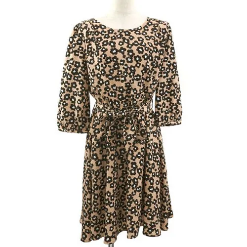 セール価格 ナチュラルビューティーベーシック Natural Beauty Basic 花柄ワンピース サイズl 春秋 ピンクベージュ Re Izm リズム